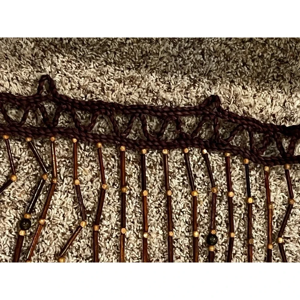 Pier 1 Dark Bamboo Beaded Curtains 36 x 72